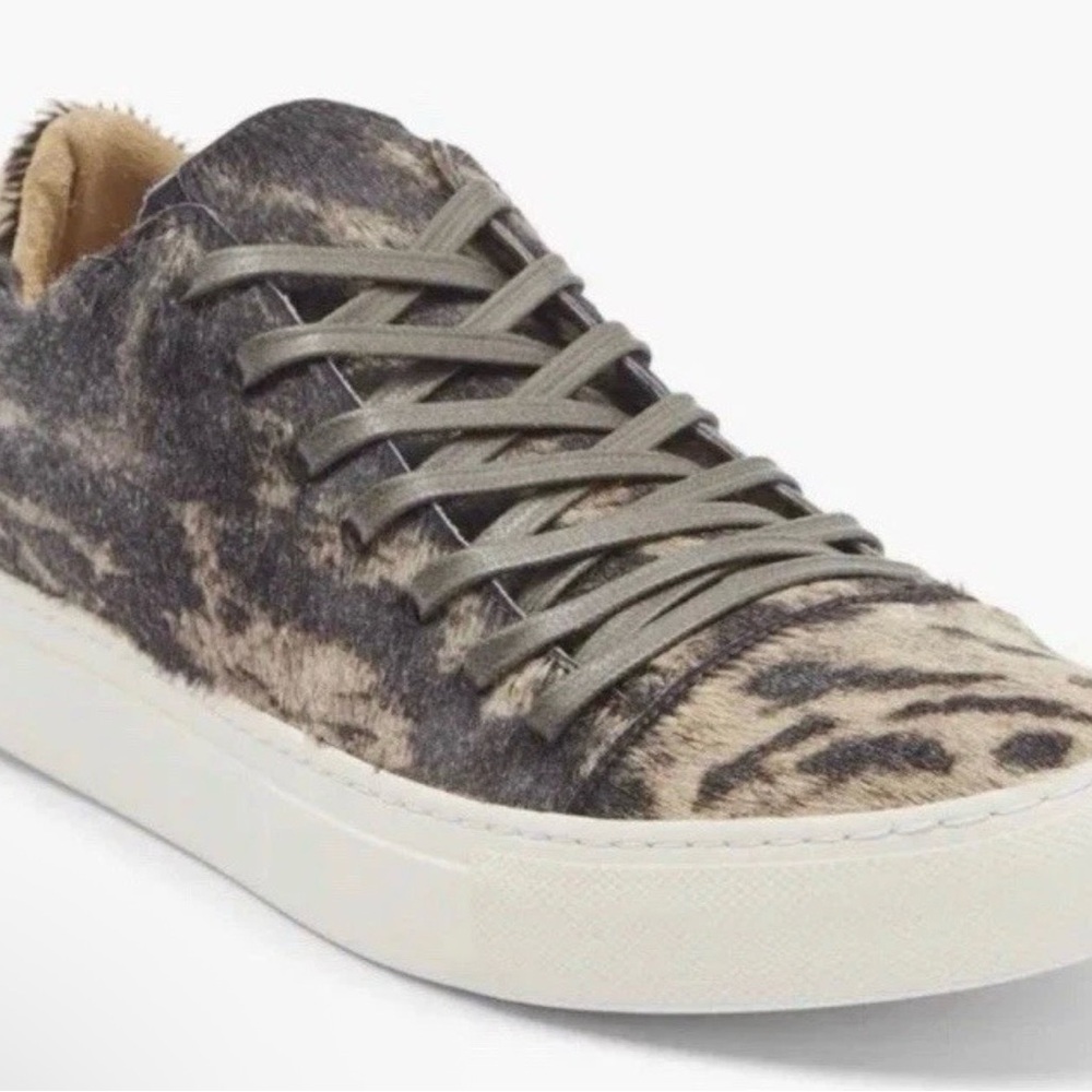 John Varvatos 315 Reed Calf Hair Sneakers Men Size 8.5 NIB Designer Low Top